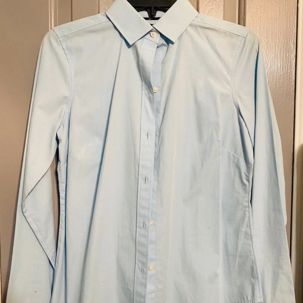 Nautical non iron dress shirt collared sz sm